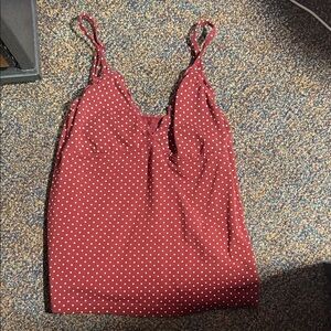 Brandy Melville Red Polka Dot Camisole